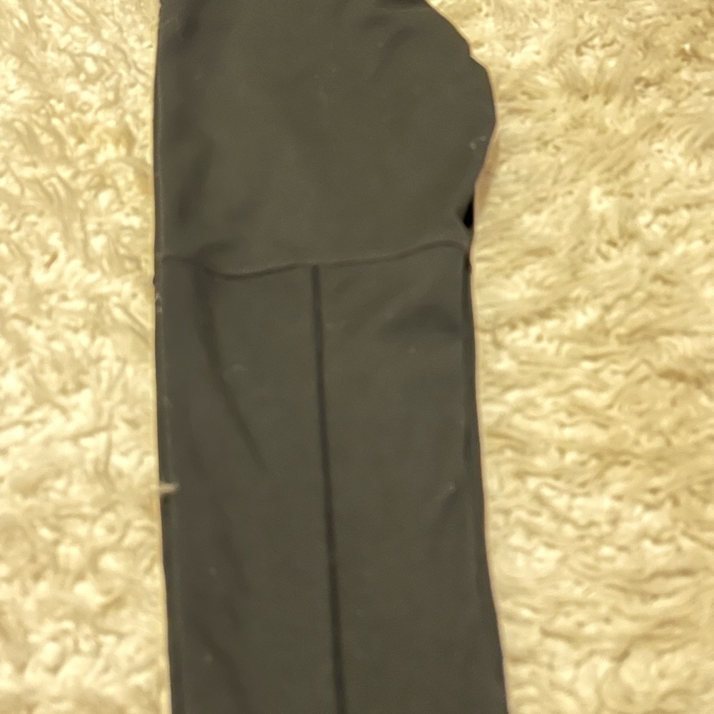 Fabletics Solid Black Leggings Mesh Down Center E… - image 5